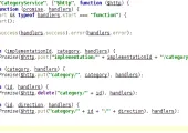 From the backend side, RESTful services have been implemented. To data access the business services layer was implemented. With dependency injection mechanism the business services were injected to the controller. Example of business service for data access