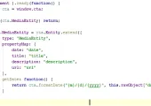 Example of Entity for Media object. Entity reflects the structure of Java class of OOP model, which is located on the server. Entity facilitates the work of creating and data processing REST services.