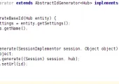 To ensure the uniqueness of entities, the approach with the use of identifiers is applied. Sometimes there is an issue in the use of certain sequence of symbols, not just numbers as identifiers, then the generators of identifiers could help. For example, generator that generates a hub (group) identifier based on its name.